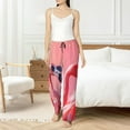 thumbnail image 4 of Kdxio Women's Comfy Stretch Cool Flamingos Sunglasses Scene Print Drawstring Pajama Pants-X-Large, 4 of 5