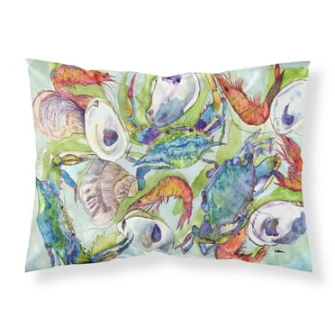 Carolines Treasures 8547PILLOWCASE Crab Fabric Standard Pillowcase Standard multicolor