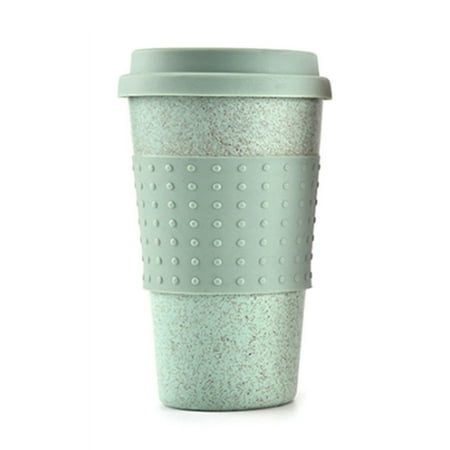 

Portable Travel Wheat Straw Coffee Tea Cup Bottle Water Drinking Mug Home Office
