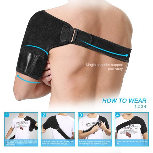 Domqga Yosoo Shoulder Brace Injury Arthritis Pain Support Strap Wrap Belt Band,Adjustable Shoulder Wrap,Shoulder Wrap