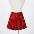 thumbnail image 4 of Haitryli Toddler Youth Girls Metallic Athletic Dance Skirt Pleated Mini Skirts High Waist Scooter Skater Skirt Skort Red 13-14, 4 of 7