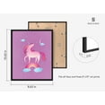 thumbnail image 2 of Unicorn Posters Set of 4 By The Carefree Bee | Unicorn Bedroom Décor | Unicorn Room Decorations for Girls/Kids Bedroom | Nursery Decor for Girls, Unicorn Art Prints (Set of 4) 8x10 - Framed Black, 2 of 6