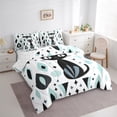 thumbnail image 3 of Homewish Cartoon Black Cats Twin Bedding Sets 7-Piece for Kids Teens,Kawaii Animal Bedding Comforter Set Microfiber,Abstract Geometric Breathable Sheet Sets,Super Cozy Room Decor,Reversible, 3 of 8