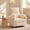 Boucle-Beige, variant on Power Swivel Rocker Recliner Chair with USB & Type-C Ports,Electric Glider Recliner with 2 Pillows,Suede,Gray