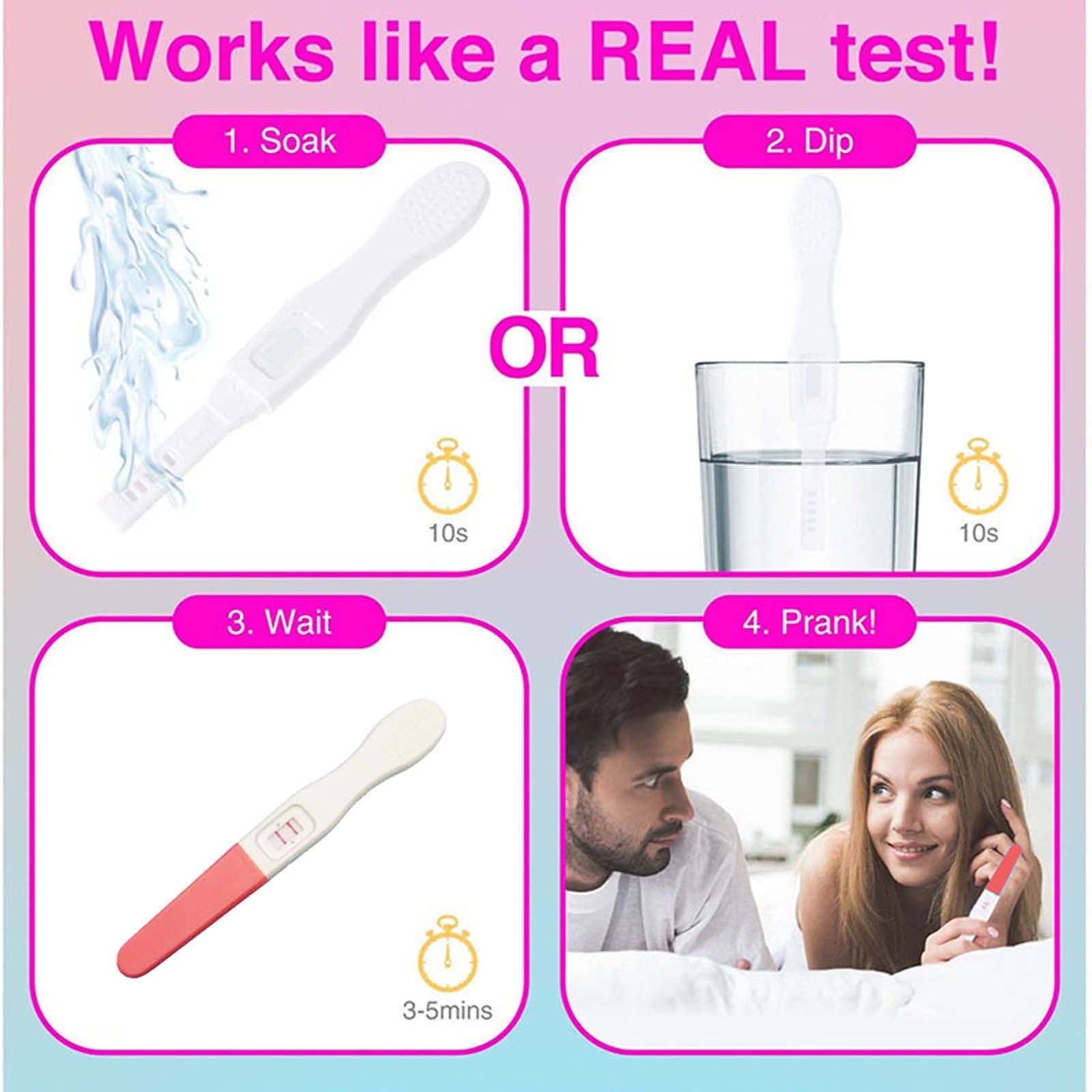 2pc Fake Pregnancy Test Stick Turns Positive Pregnancy Test Stick Pregnancy Joke Give Him A Surprise