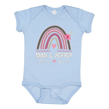 

Inktastic Mimi and PopPop Love Me Rainbow Gift Baby Girl Bodysuit
