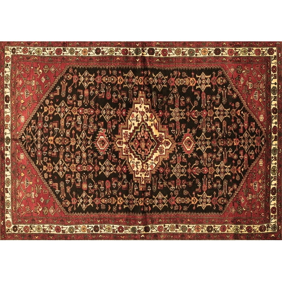 Ahgly Company Indoor Rectangle Persian Brown Traditional Area Rugs, 2' x 5'