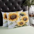 thumbnail image 4 of Retro Sunflower Floral Throw Pillow Cover 16 x 24 Inch Decorative Pillow Cover Spring Botanical Flowers Lumbar Pillowcase Seasonal Rectangle Cushion Case for Couch Sofa Bed Living Room, 4 of 7