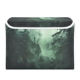 thumbnail image 7 of Yayeee Collapsible Cube Storage Bin with Lid Fabric Closet Decorative Basket with Handles, Green Forest, 7 of 7
