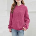 thumbnail image 7 of Mercatoo Kids Girls Ribbed Knit Ho𝐨dies Sweatshirts Oversized Trendy Plain Pullover Shirts Fall Winter Warm Thermal Clothes, 7 of 7