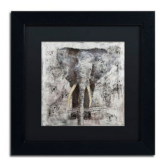 Trademark Fine Art "Wild Life" Canvas Art by Joarez, Black Matte, Black Frame