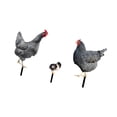 thumbnail image 2 of Estatuas de Pollo, Estacas de Jardín, Figuras de Pollo, Adornos de Suelo, Esculturas de Animales de Arte de Patio para Decoración de Caminos, 3 Piezas, 2 of 9