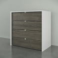 thumbnail image 2 of Nexera Modern 4 Drawer Chest in White and Bark Grey, 2 of 8