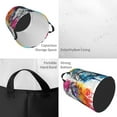 thumbnail image 2 of Balery Cool Colorful Wolf Cesta de ropa redonda con asas, impermeable, independiente, para ropa, juguetes, dormitorio y familia-Small, 2 of 6