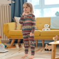 thumbnail image 4 of FORMRS Long Sleeve Top and Pants Pajama Set for Niños 2-Piece Sleepwear, Sizes 18M-8Y, Tribal Geometric, 4 of 6