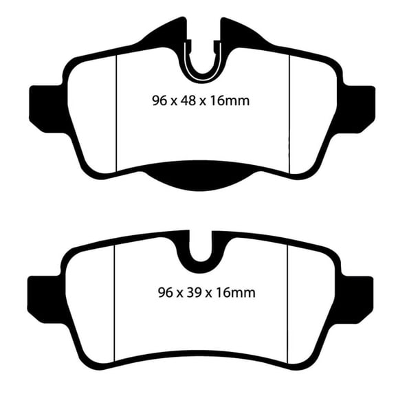 EBC 07-14 Mini Hardtop 1.6 Ultimax2 Rear Brake Pads Fits select: 2013 MINI COOPER ROADSTER, 2014-2016 MINI COOPER
