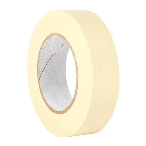 Masking Tape, 1 1/2 in W x 120 yd L, 4.4 mil Thick, Tan, Rubber Adhesive, 24 PK