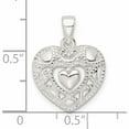 thumbnail image 3 of Sterling Silver Polished Heart Pendant (21.18 X 15.48) Made In India -Jewelry By Sweet Pea, 3 of 7