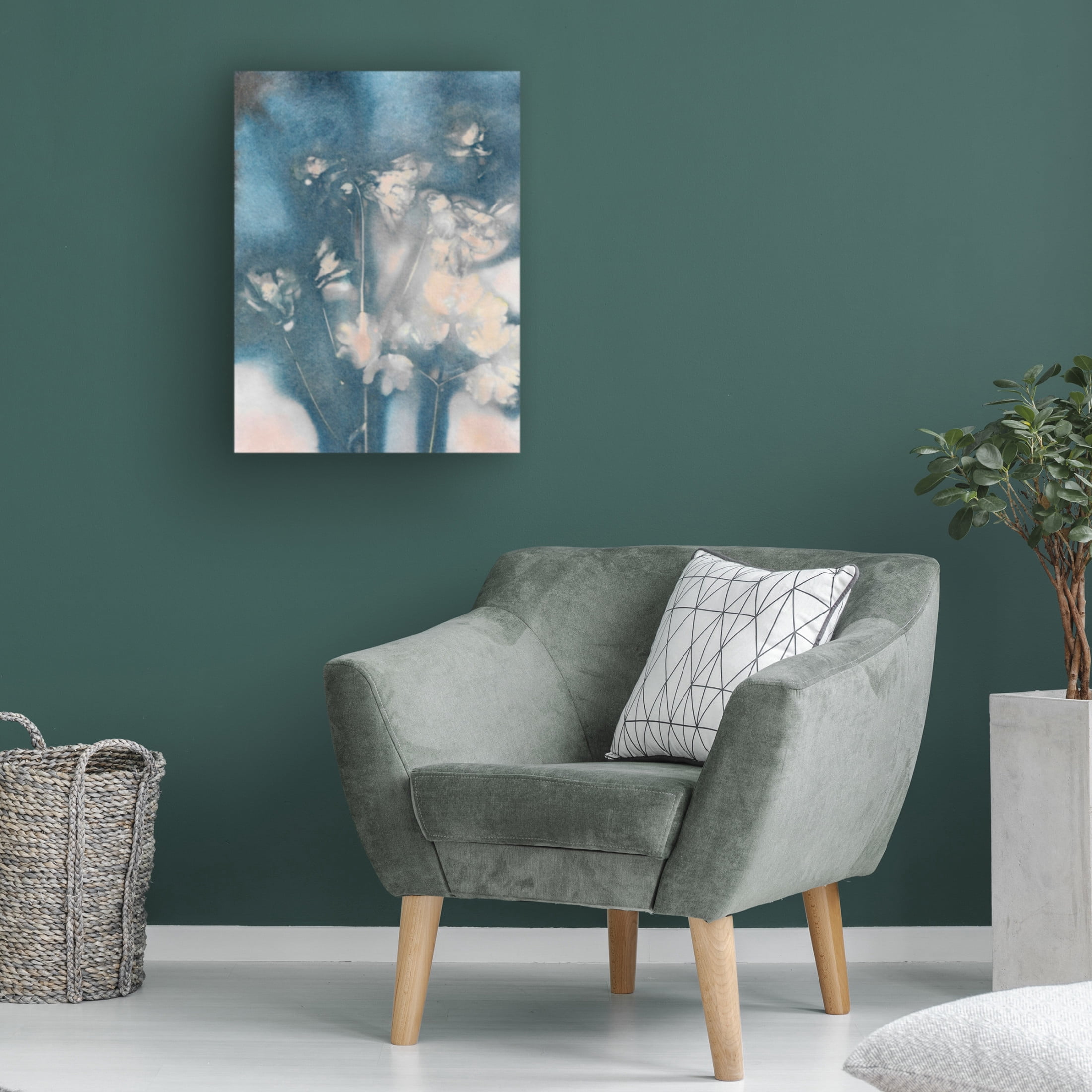 Canvas Wall Art - Pernille Folcarelli 'Columbine 2 Peach Blue' Wall Art for Living Room, Bedroom, or Office Décor by Trademark Fine Art - 14 x 19 Inches