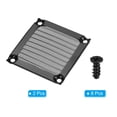 thumbnail image 3 of Uxcell 60mm Fan Filter Grills with Screws Aluminum Frame Stainless Steel Mesh Black 2 Pack, 3 of 6