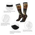 thumbnail image 3 of Fotbe Sunflower Cowboy Hat Cow Calcetas Divertidas Estampadas para Hombre y Mujer, Calcetas de Algodón hasta la Rodilla para Caminar, Correr, Enfermería y Embarazo, 3 of 6