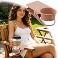 thumbnail image 2 of Nilnehc Clip-On Cup Holder,Portable Drink Holder with Clamp,Table Side Organizer for Desk Chair Beach Pool,7.8in(D), 2 of 5