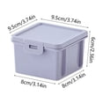 thumbnail image 3 of Stackable Desktop Storage Box with Buckled Lid, Plastic Organizer for Office Stationery, Compact Decorations for Tabletop, Muted Tone Fits Room, Topliu, 3 of 6