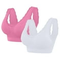 thumbnail image 4 of SHTXOZHI Sports Bras for Women Seamless Wireless Lace Bralette Push Up No Underwire Bras 2/3 Pack, 4 of 8