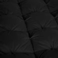 thumbnail image 3 of D.N.G. BEDDINGS Luxurious 1 Piece Pom Pom Half Pinch Pleated Comforter, 800 Thread Count, 100% Egyptian Cotton, White Vintage Pom-Pom Fringe Super Soft (Full/Queen Size Solid Black Color), 3 of 4