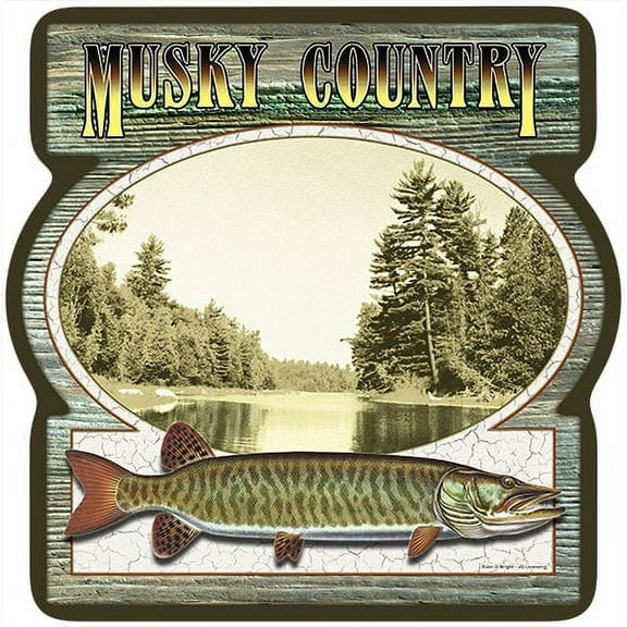 Musky Country Novelty Sign | Indoor/Outdoor | Funny Home Décor for Garages, Living Rooms, Bedroom, Offices | SignMission personalized gift Wall Plaque Decoration