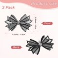 thumbnail image 3 of Uxcell 2-Pack Clips de Zapato Decorativos de Malla con Lazo, Hebilla de Cristal Removible de Aleación de Zinc [Negro], 3 of 7