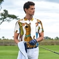 thumbnail image 4 of Lsque Scooby-Doo Pattern Golf Shirts for Men Dry Fit Print Moisture Wicking Performance Short Sleeve Polo Shirt-3X-Large, 4 of 7