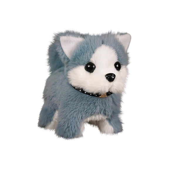 Gaiwos Electric Plush Dog Toy 6 inches, Simulation Realistic Puppy Pet Walking, Barking, Tail Wagging, Interactive Companion Animal Toys School Prize Birthday for Kids