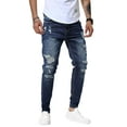 thumbnail image 3 of ONLYSHE Men's Ripped Distressed Skinny Jeans, Slim Fit Denim Pants, Size 38, 3 of 8