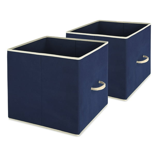 Whitmor 2 Pack Foldable Storage Cube Basket Bins Shelf Organizer Cloth