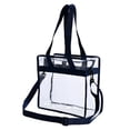 thumbnail image 1 of Bolso de hombro transparente de PVC, bolso de playa de verano, bolso cruzado para mujer (negro), 1 of 5
