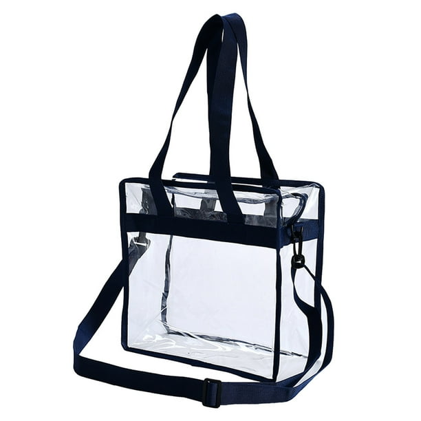 Bolso de hombro transparente Bolso de playa de verano de PVC Bolso bandolera Bolso para mujer Señora Mujer (Negro)