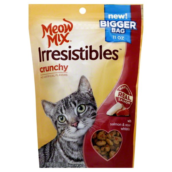 Meow Mix Irresistibles Cat Treats, Crunchy With Salmon & Ocean