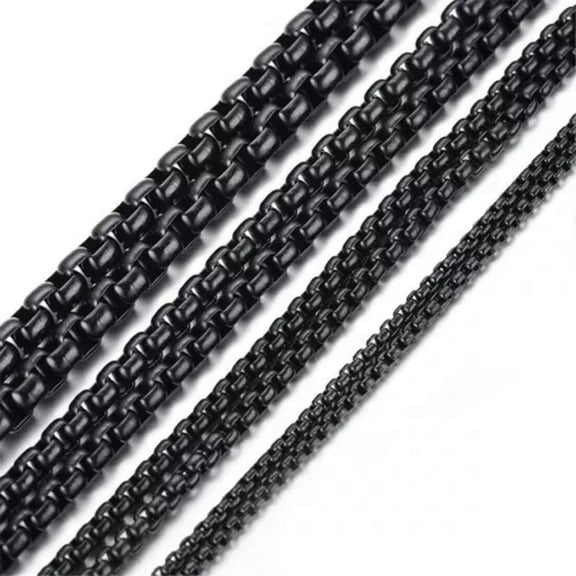 2/3/4/5/7mm Fashion 316L Stainless Steel Rolo Link Chain Necklace for Women Men