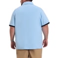 thumbnail image 3 of INSPIRE CHIC Men's Big & Tall Short Sleeve Office Soft Knitted Business Polo Shirt 2XL Light Blue, 3 of 4