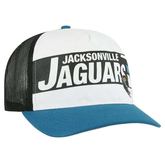 Youth '47  White/Teal Jacksonville Jaguars Trucker Adjustable Hat
