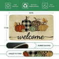 thumbnail image 5 of Fall Door Mat Welcome Decor Doormat, Autumn Farmhouse Pumpkin Decorative, Indoor Outdoor Non-Slip Mat for Home Entrance, Front Door, Outside Entry, Floor, Patio 17x30 Inches, 5 of 6