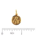 thumbnail image 2 of 18K Solid Yellow Gold Round Saint Francis of Assisi Medal 15 mm, 2 of 4
