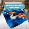 thumbnail image 4 of Dawhud Direct American Eagle Printed Super Soft Plush Fleece Throw Blanket, 4 of 6
