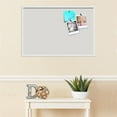 thumbnail image 3 of PinPix 36x24 Custom Cork Bulletin Board Light Stone Poster Board Has a Fabric Style Canvas Finish, Framed in Light Stone, by ArtToFrames (PinPix-1809), 3 of 5