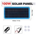 thumbnail image 3 of 100W Portable Solar Panel Polycrystalline Silicone Solar Panel Klein Blue Household Automotive Marine Battery Charger, 3 of 4