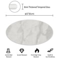 thumbnail image 3 of FFZ 32 inch Round Tempered Glass Table Top Marble Design Diy Replacement Gray Dining Patio Outdoor, 3 of 13