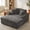 Shell velvet | gray, variant on Oversized Chaise Lounge Chair Indoor: 60" Upholstered Cozy Reading Chair with Throw Pillows and Armrests, Comfy Large Modern Sleeper Chair Couch Sofa Bed for Living Room,Bedroom, Green