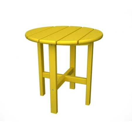 18" Recycled Earth-Friendly Outdoor Patio Round Side Table - Sunshine ...