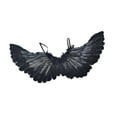 thumbnail image 3 of Alas de ángel para niños, decoración decorativa para cosplay con correas elásticas, accesorios de actuación, accesorios para disfraces de Halloween, Negro, 3 of 8